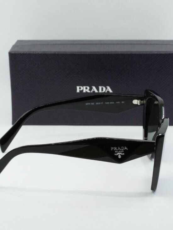 Prada PR19ZS 1AB5S0 Square Sunglasses – Black\\Dark Grey main image 5